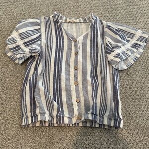 Stripped Short Sleeve Top
